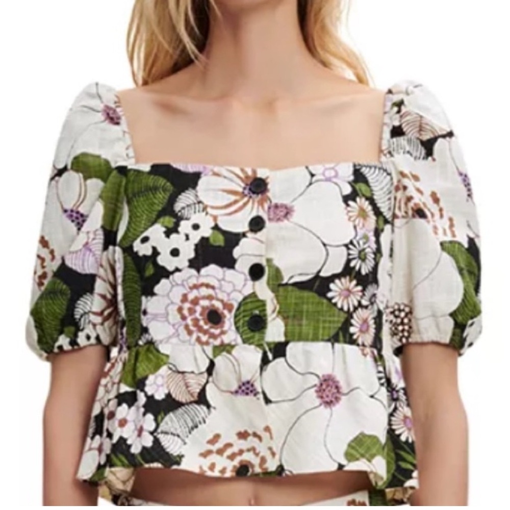 Maje crop peplum top